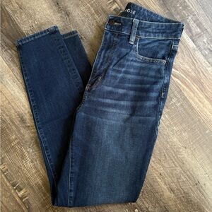 American Eagle Outfitters Women's Dark Blue NE(X)T LEVEL Stretch Skinny Jeans